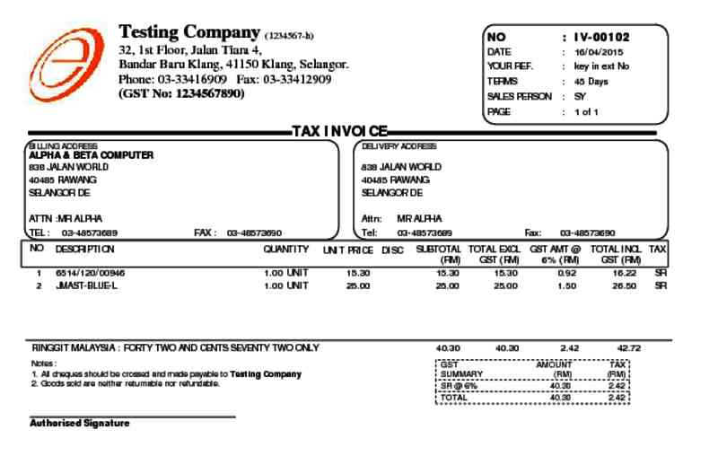 29 Tax Invoice Half
